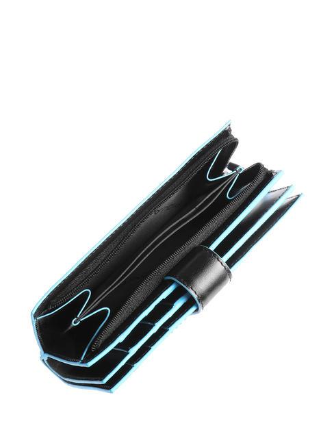 Portafoglio Linie BLUE SQUARE, aus Leder, mit Geldbörse Schwarz - Brieftaschen Damen