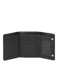 PIQUADRO P16 Geldb&ouml;rse aus Leder und Stoff CHEVRON / SCHWARZ - Brieftaschen Herren - 2