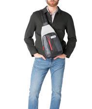 PIQUADRO URBAN One-Shoulder-Tasche aus Leder grau schwarz - PC-Rucksäcke - 5