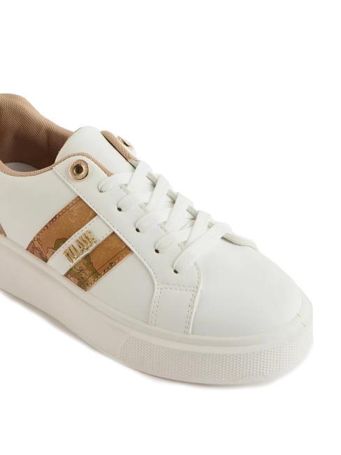 GEO METALLIC LOGO Plateau-Sneaker Wei&szlig; - Damenschuhe