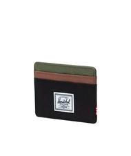 HERSCHEL CHARLIE  Flacher Kartenhalter Schwarz/Kleeblatt/Sattelbraun - Brieftaschen Damen - 2
