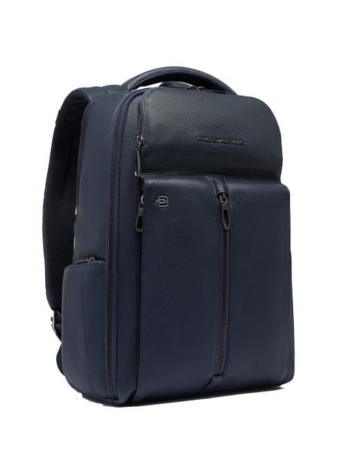 HEDLEY 14-Zoll-Laptop-Rucksack aus Leder Blau - PC-Rucks&auml;cke