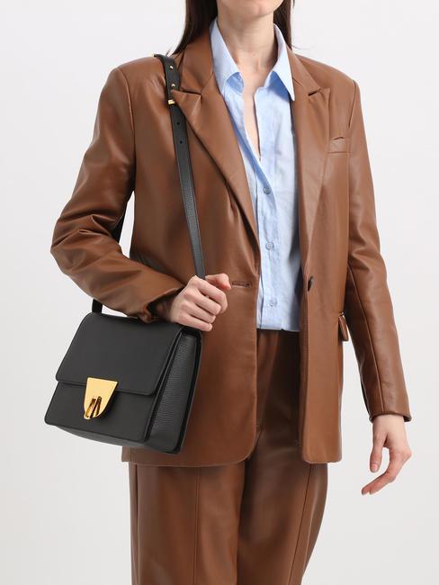 NICO Kleine Umh&auml;ngetasche aus Leder Dahlie - Damentaschen