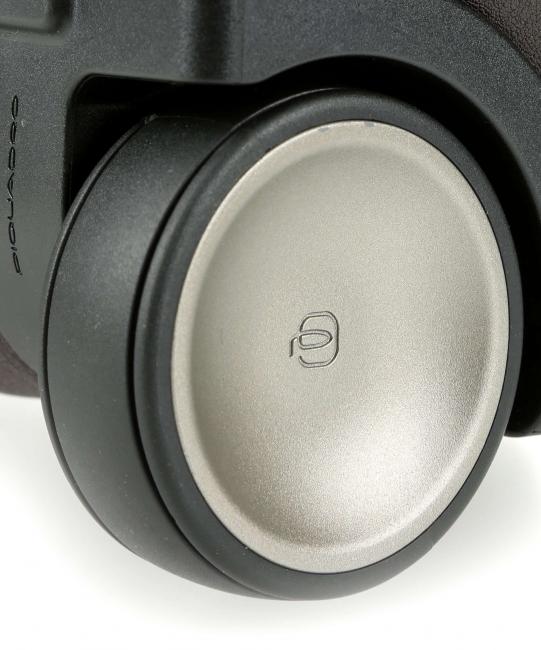 BLACK SQUARE Pilotentrolley f&uuml;r 15,6"-Laptop, aus Leder dunkelhaarig - Pilotentrolley