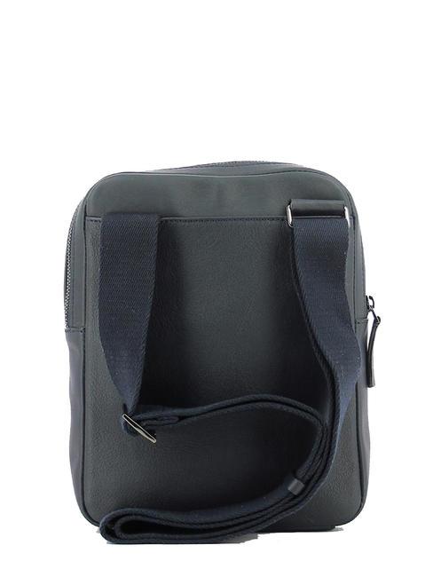 CAMPIONARIO - DAVID Umh&auml;ngetasche aus Leder f&uuml;r iPad Blau - Umh&auml;ngetaschen Herren