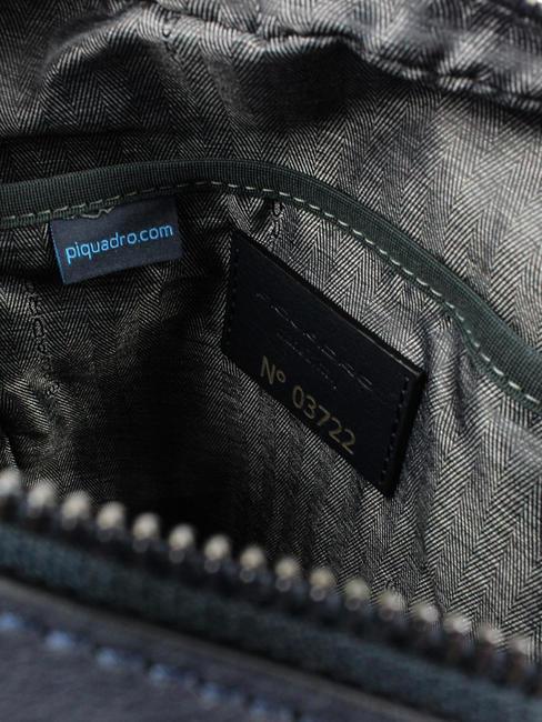 CAMPIONARIO - DAVID Umh&auml;ngetasche aus Leder f&uuml;r iPad Blau - Umh&auml;ngetaschen Herren