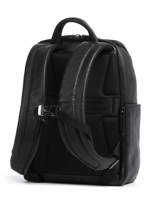 BLACK SQUARE Lederrucksack f&uuml;r 14-Zoll-Laptop Schwarz - PC-Rucks&auml;cke