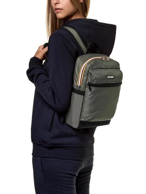 LAON Kleiner Nylonrucksack grün schwärzlich - Rucksäcke für Schule &amp; Freizeit