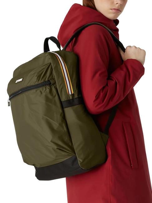 LAON Nylonrucksack grün schwärzlich - Rucksäcke für Schule &amp; Freizeit