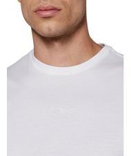 GUESS PIMA Baumwoll-T-Shirt mit gesticktem Logo purweiß - Herren-T-Shirts - 3