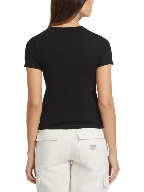 SLIM LOGO Slim-Fit-Stretch-T-Shirt jetbla - T-Shirts und Tops f&uuml;r Damen