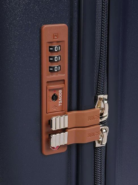 BELLAGIO Handgepäckwagen blau / Leder - Handgepäck