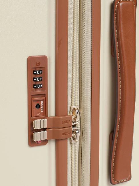 BELLAGIO Großer erweiterbarer Trolley CREME - Harte Trolleys