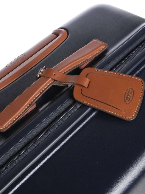 BELLAGIO Mittelgroßer, erweiterbarer Trolley blau / Leder - Harte Trolleys