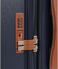 BRIC’S BELLAGIO Mittelgroßer, erweiterbarer Trolley blau / Leder - Harte Trolleys - 5