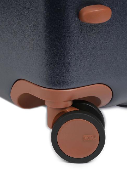 BELLAGIO Mittelgroßer, erweiterbarer Trolley blau / Leder - Harte Trolleys