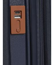 BRIC’S BELLAGIO Erweiterbarer Kabinentrolley mit PC und USB-Anschluss blau / Leder - Handgepäck - 7