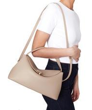 TOSCA BLU MEGEVE Große Ledertasche mit Schultergurt BEIGE - Damentaschen - 4