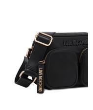 LOVE MOSCHINO EASY GO Umhängetasche aus Nylon Schwarz - Damentaschen - 3