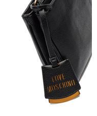 LOVE MOSCHINO METALLIC LOGO Umhängetasche Schwarz - Damentaschen - 4