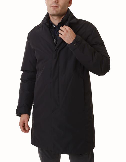 FRAMEWORK Lange wattierte Jacke mit Latz f Schwarz - Herrenjacken