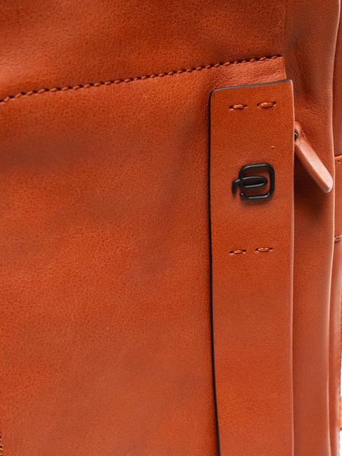 CAMPIONARIO - X18 Gro&szlig;e Ledertasche orange2 - Umh&auml;ngetaschen Herren