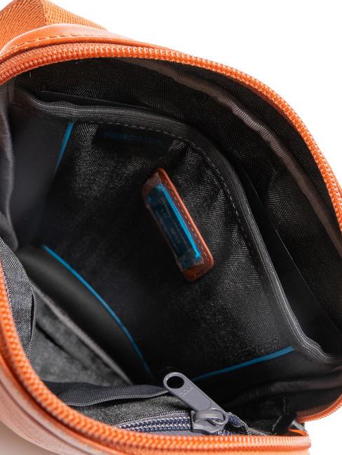 CAMPIONARIO - X18 Gro&szlig;e Ledertasche orange2 - Umh&auml;ngetaschen Herren