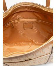 ALVIERO MARTINI PRIMA CLASSE MONOGRAM Einkaufstasche mit Logo-Aufdruck Creme - Damentaschen - 4