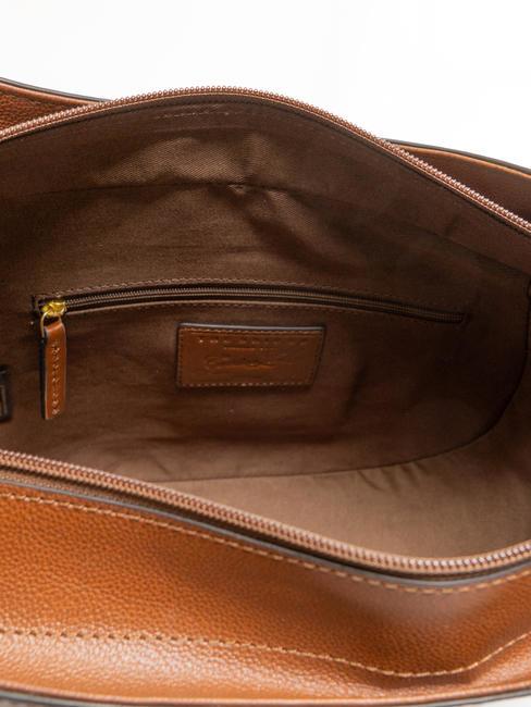 DOMITILLA  Schulter-Shopper aus Leder BRAUN - Damentaschen