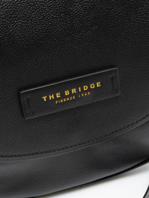 DOMITILLA Umhängetasche aus Leder Schwarzes Gold - Damentaschen