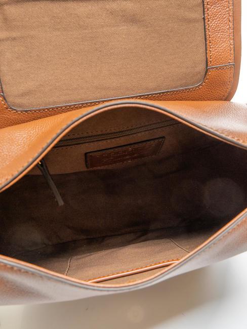 DOMITILLA Umh&auml;ngetasche aus Leder BRAUN - Damentaschen