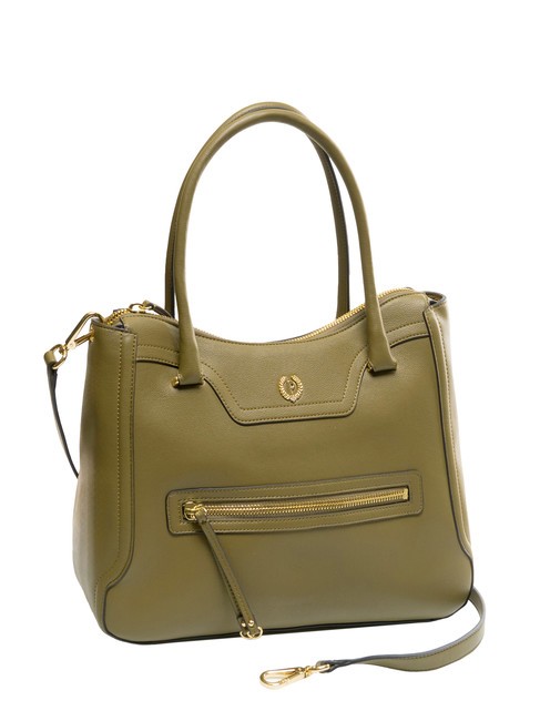 ZIPPER Handtasche mit Schultergurt Olive - Damentaschen