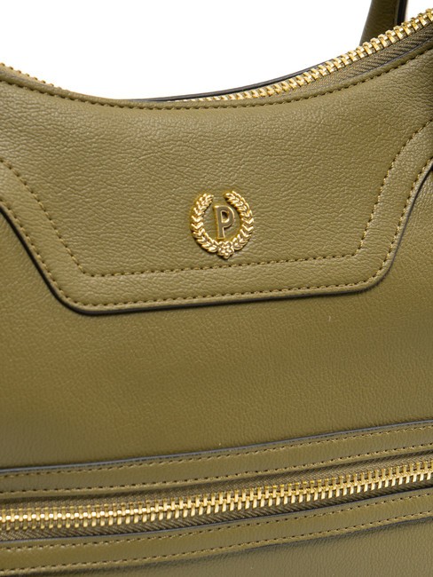 ZIPPER Handtasche mit Schultergurt Olive - Damentaschen