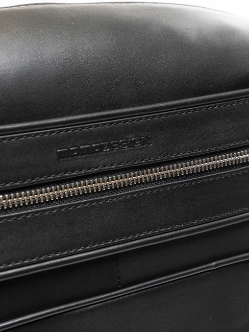 BICOLOR Lederrucksack für 15,6-Zoll-Laptop Schwarz Schwarz - PC-Rucksäcke