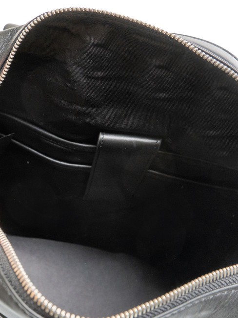BICOLOR Lederrucksack für 15,6-Zoll-Laptop Schwarz Schwarz - PC-Rucksäcke