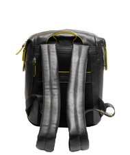 MOMO DESIGN BICOLOR Lederrucksack für 15,6-Zoll-Laptop Schwarz Gelb - PC-Rucksäcke - 2