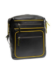 MOMO DESIGN BICOLOR Lederrucksack für 15,6-Zoll-Laptop Schwarz Gelb - PC-Rucksäcke - 3