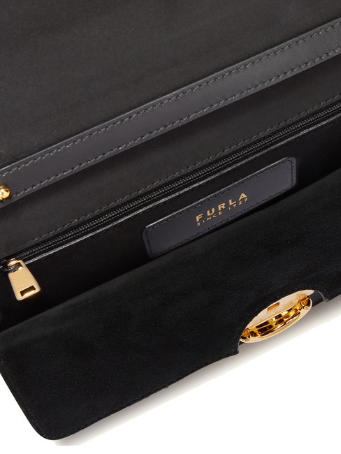 SFERA Umhängetasche, Umhängetasche aus Leder Schwarz - Damentaschen