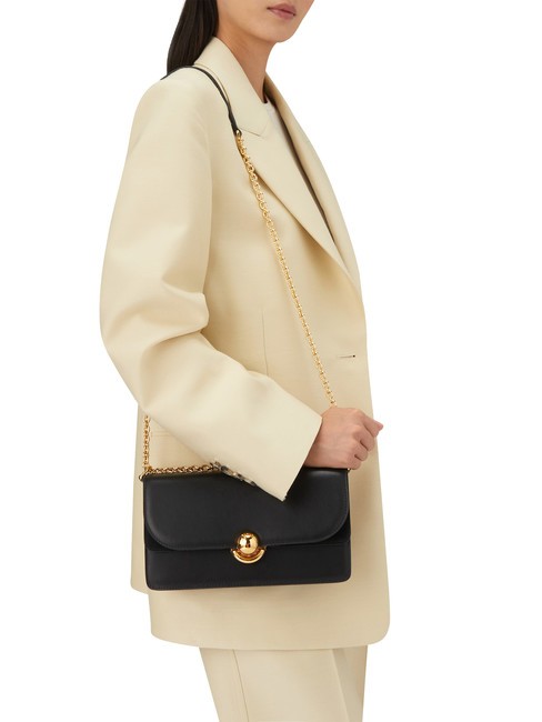 SFERA Umhängetasche, Umhängetasche aus Leder Schwarz - Damentaschen