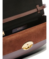 FURLA SFERA Ledertasche mit Schulterklappe Schokolade - Damentaschen - 5