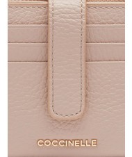 COCCINELLE METALLIC SOFT Mini-Geldb&ouml;rse aus Leder Rosetten - Brieftaschen Damen - 3