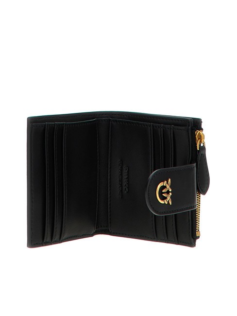 MULTI PURPOSE Kompakte Lederbrieftasche schwarz-antikgold - Brieftaschen Damen