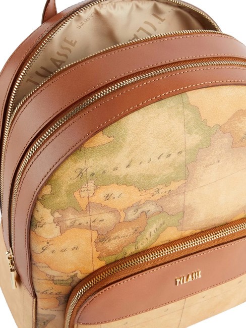 GEO CLASSIC Rucksack mit doppeltem Reißverschluss NATÜRLICH - Damentaschen