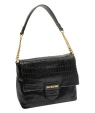 LOVE MOSCHINO CROCO Umhängetasche Schwarz - Damentaschen - 2