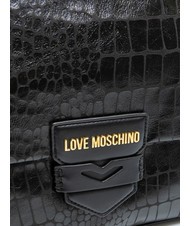 LOVE MOSCHINO CROCO Umhängetasche Schwarz - Damentaschen - 4