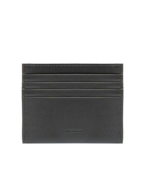 EMBOSSED LOGO Flaches Kartenetui aus Leder Schwarz - Brieftaschen Herren