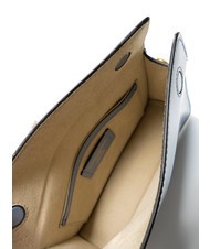 GIANNI CHIARINI LOGO PRINT Umhängetasche aus gebürstetem Leder blau färben - Damentaschen - 5