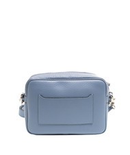 GIANNI CHIARINI LOGO PRINT Schlafzimmertasche aus gehämmertem Leder blau färben - Damentaschen - 4