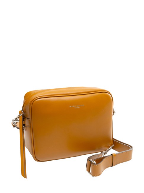 LOGO PRINT Schlafzimmertasche aus glattem Leder bräunen - Damentaschen