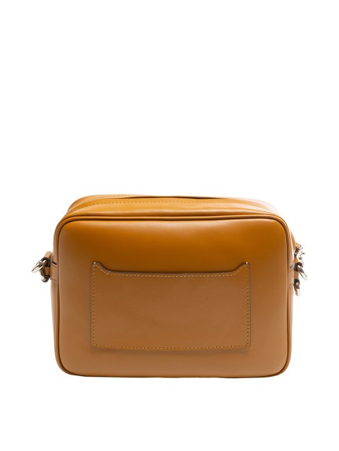 LOGO PRINT Schlafzimmertasche aus glattem Leder bräunen - Damentaschen